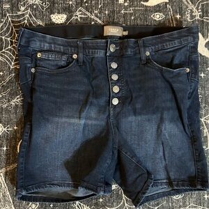 Torrid Midnight Blue Button-Fly Denim Shorts